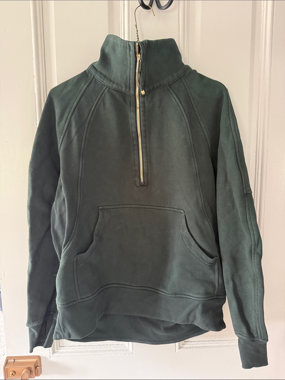 lululemon athletica Women's Scuba oversized half-Zip Pullover long Forest Green